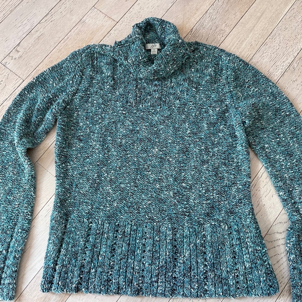 J. Jill Womens Chunky Knit Turtle Neck Sweater, Size SP